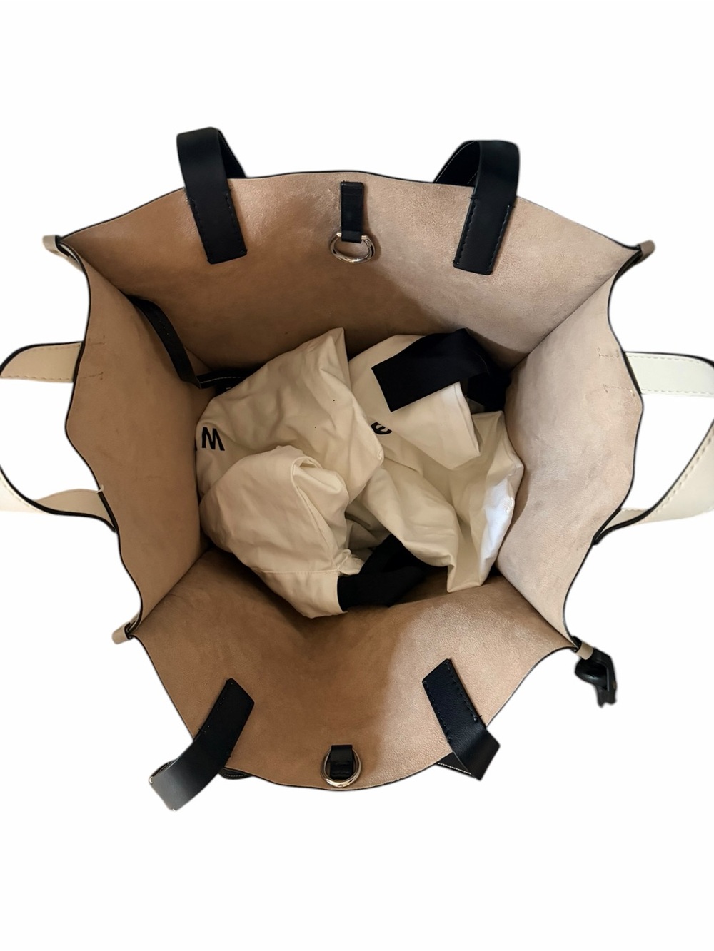 Proenza Schouler Two-Tone Tan and Black Leather Tote - Picture 3 of 4